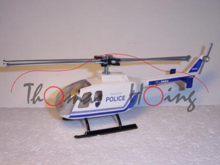 Polizei-Hubschrauber BO 105, weiß/ultramarinblau, SUSSEX POLICE / G-PASX, GB, L14a (2224)