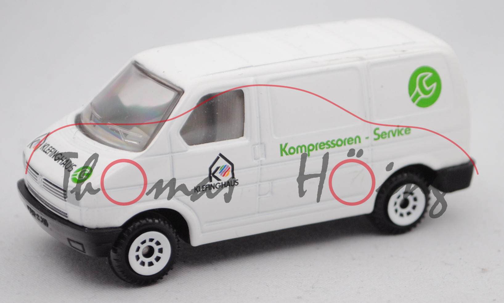 VW T4 Transporter Kastenwagen (Typ 70, Mod. 1990-1995), weiß, KLEFINGHAUS / Kompressoren - Service