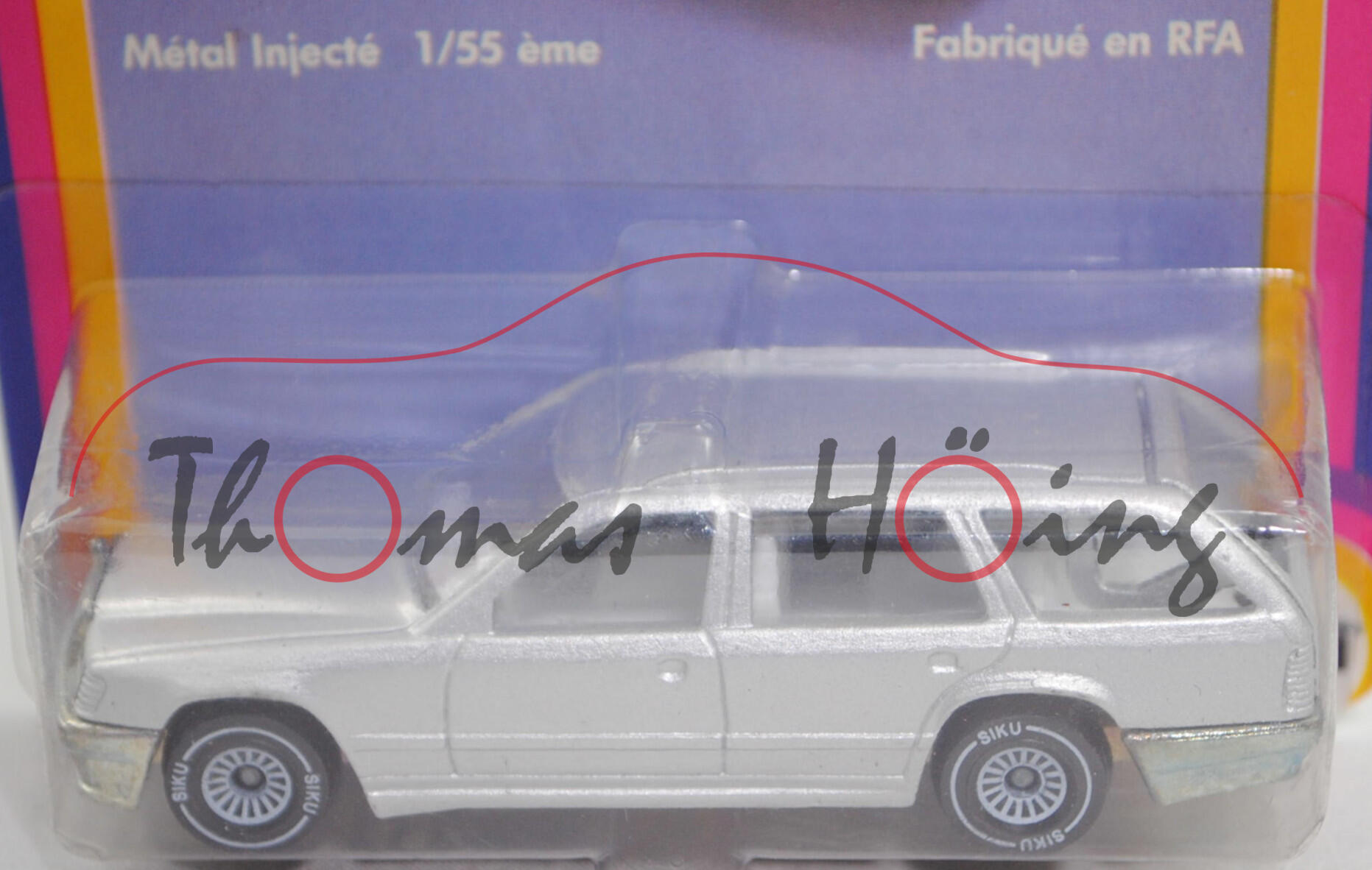 00000 Mercedes-Benz 300 TE (S 124, Modell 1985-1986), silbergraumet., W-Germ, B4, SIKU, 1:55, P20