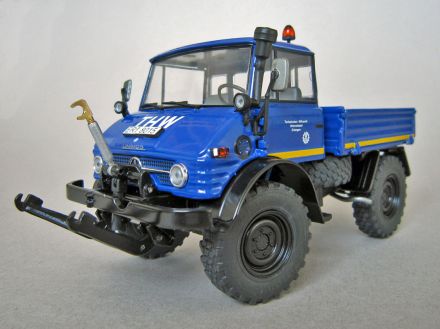 Unimog 406 (U84) Ganzstahl-Fahrerhaus Technisches Hilfswerk (1971 - 1989), königsblau/schwarz, Techn