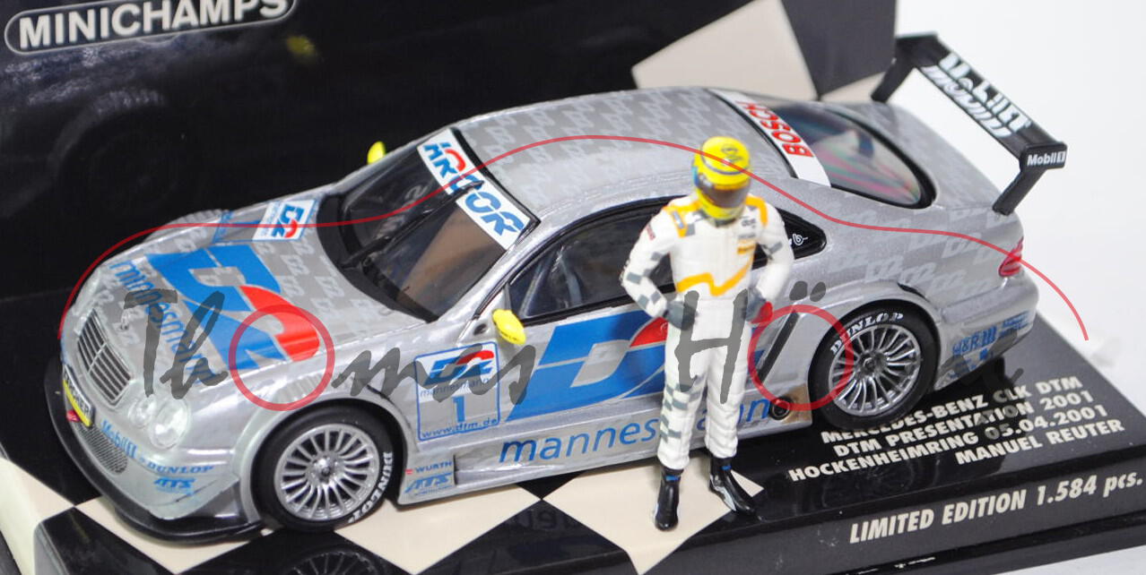 Mercedes-Benz CLK DTM (Baureihe C 208, Modell 1997-2002), silber, DTM Saison 2001, Team: D2 AMG Merc