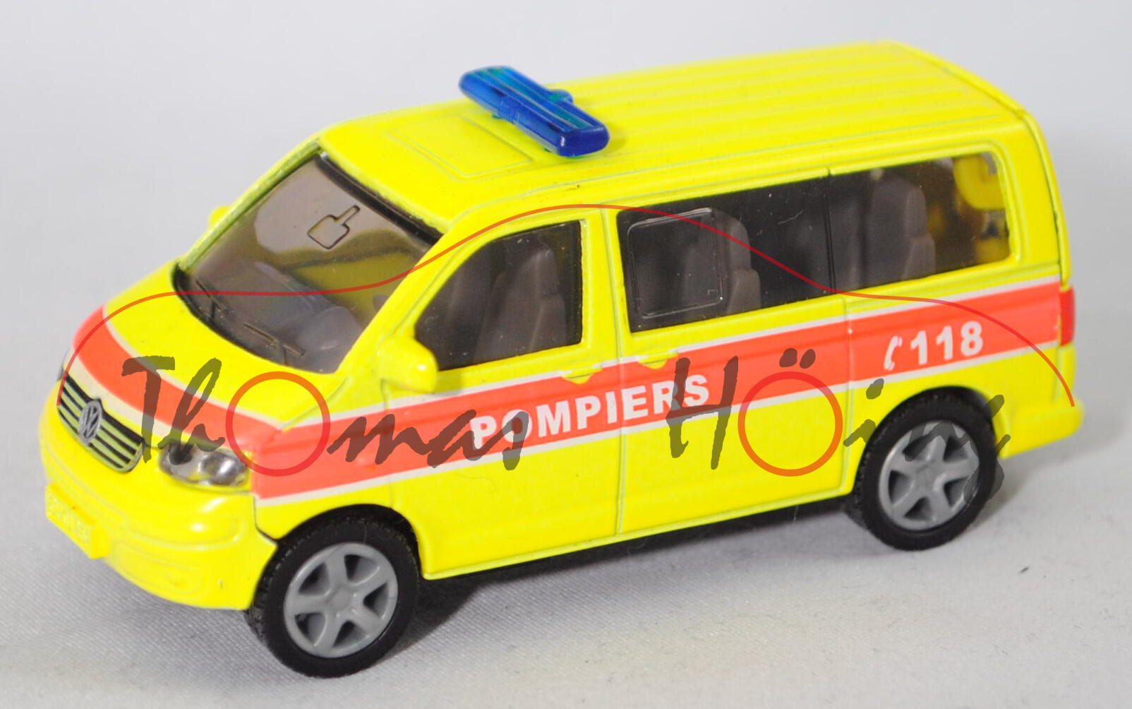 03901 CH VW T5 Multivan (Typ 7H, Mod. 03-09) Feuerwehr-Einsatzleitwagen, leuchtgelb, POMPIERS C 118