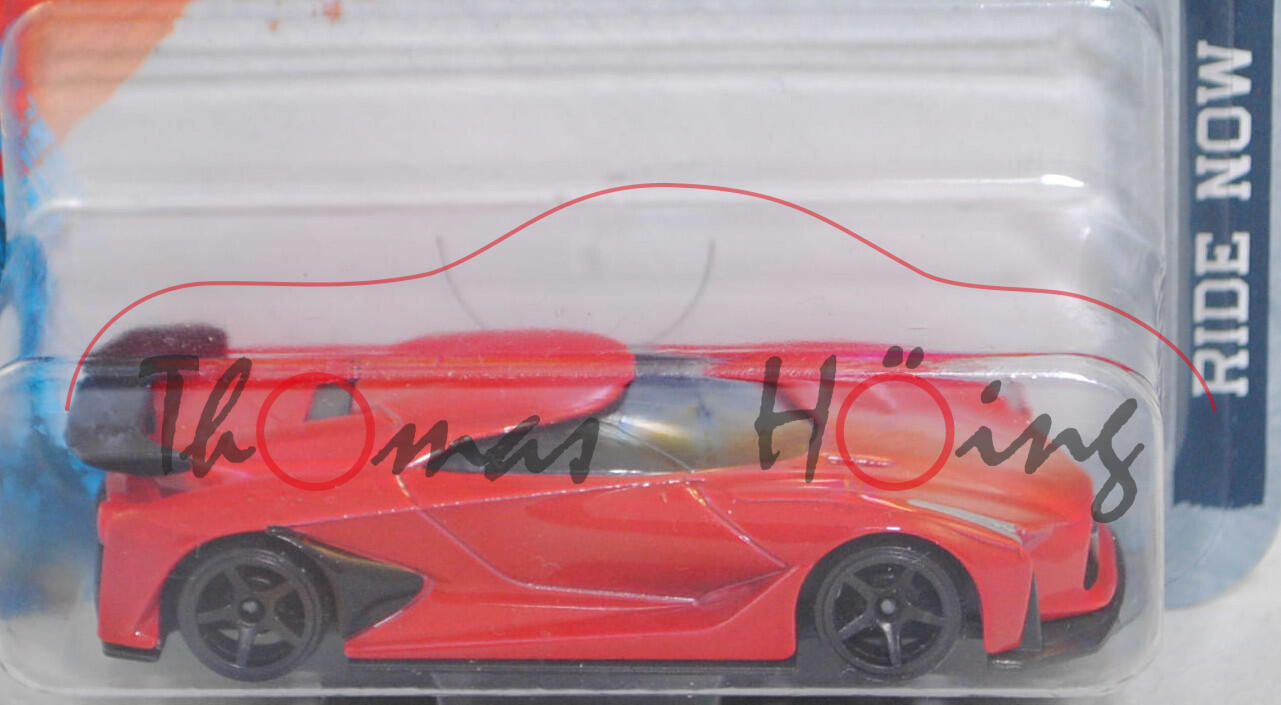 NISSAN CONCEPT 2020 Vision Gran Turismo (Modell 2014) (Nr. 214E), verkehrsrot/schwarz, majorette, 1:63, Blister (STREET CARS RIDE NOW)