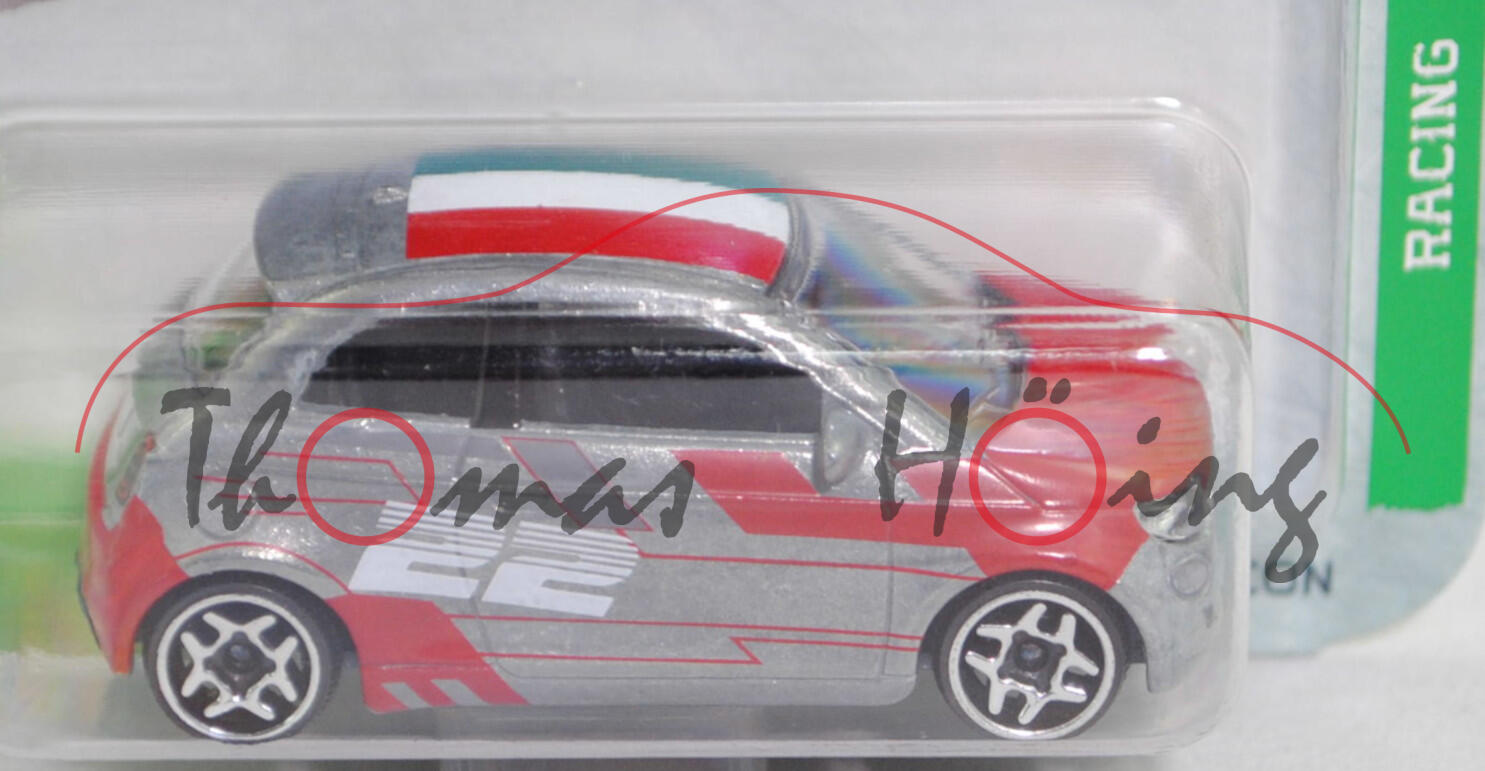 Neuer FIAT 500e Icon (2. Generation, interne Baureihenbezeichnung FA1, Modell 2020-2022) (Nr. 286E), staubgraumetallic, 22, majorette, 1:55, Blister