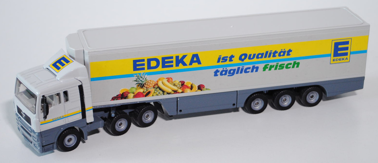 MAN TGA Koffer-Sattelzug, papyrusweiß/mausgrau, Edeka ist Qualität / E / EDEKA / täglich frisch und 