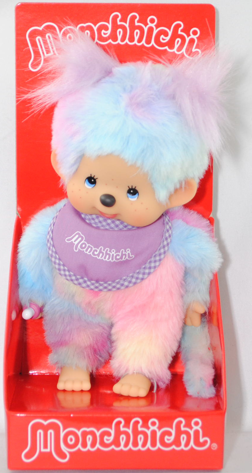 Monchhichi Tie Dye Plush Girl (Monchhichi Mädchen in farbenfrohem Batik-Look), 20 cm groß, Sekiguchi (Abbildung zeigt Farbbeispiel) (EAN 4905610242153)