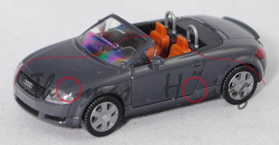 Audi TT Roadster 1.8 T quattro (Typ 8N, Facelift 2000, Mod. 2000-2006), nimbusgrau, Wiking, 1:87, mb