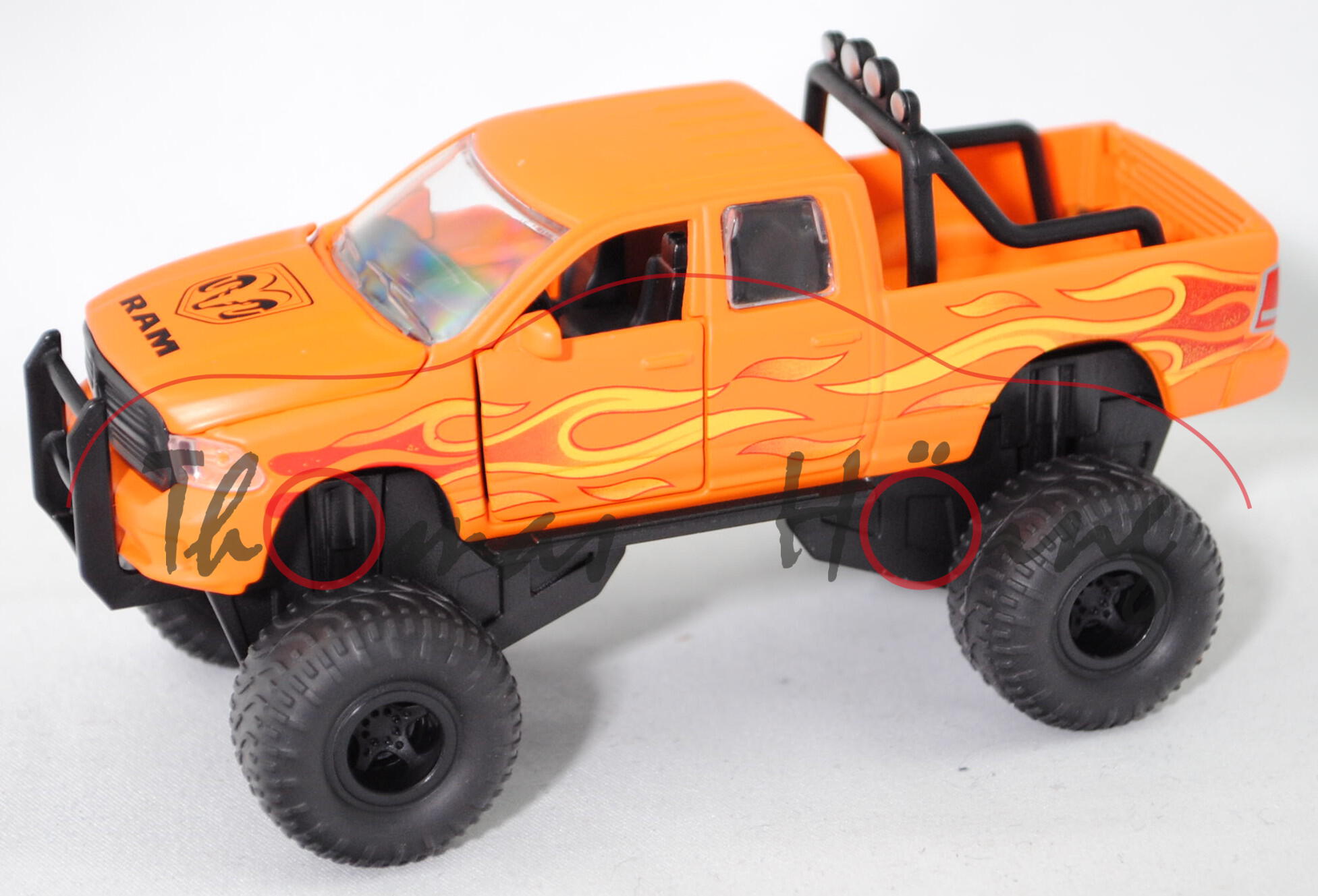 00000 (Dodge) RAM 1500 ( Facel. 2013, Mod. 13-18) mit Ballonreifen, matt-pastellorange, SIKU, L17mpK