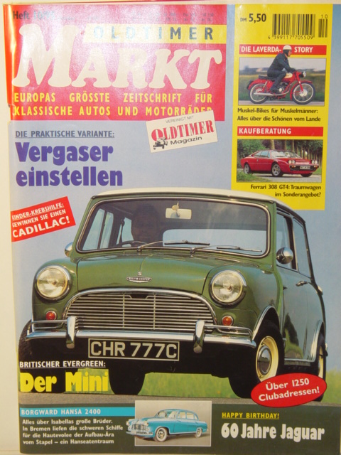 MARKT EUROPAS GRÖSSTE OLDTIMER-ZEITSCHRIFT, Heft 10, Oktober 1995