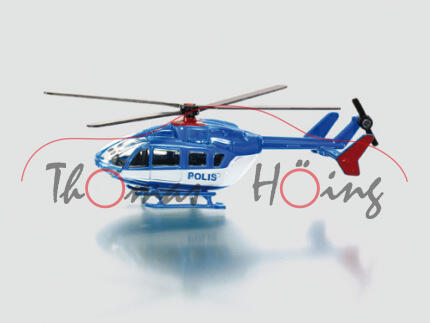 03000 S Helicopter, hell-verkehrsblau/weiß, POLIS, 1:87, P28, S