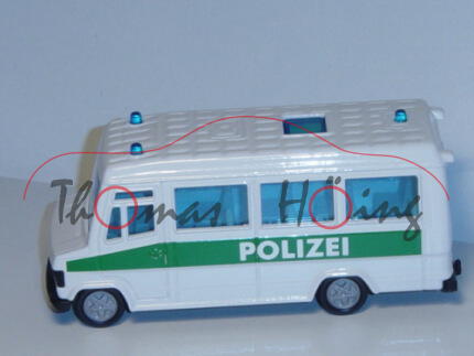 00000 Mercedes-Benz 809 D (Typ T 2 neu, Baumuster: 670) Polizei-Mannschaftswagen, Modell 1986-1996, 