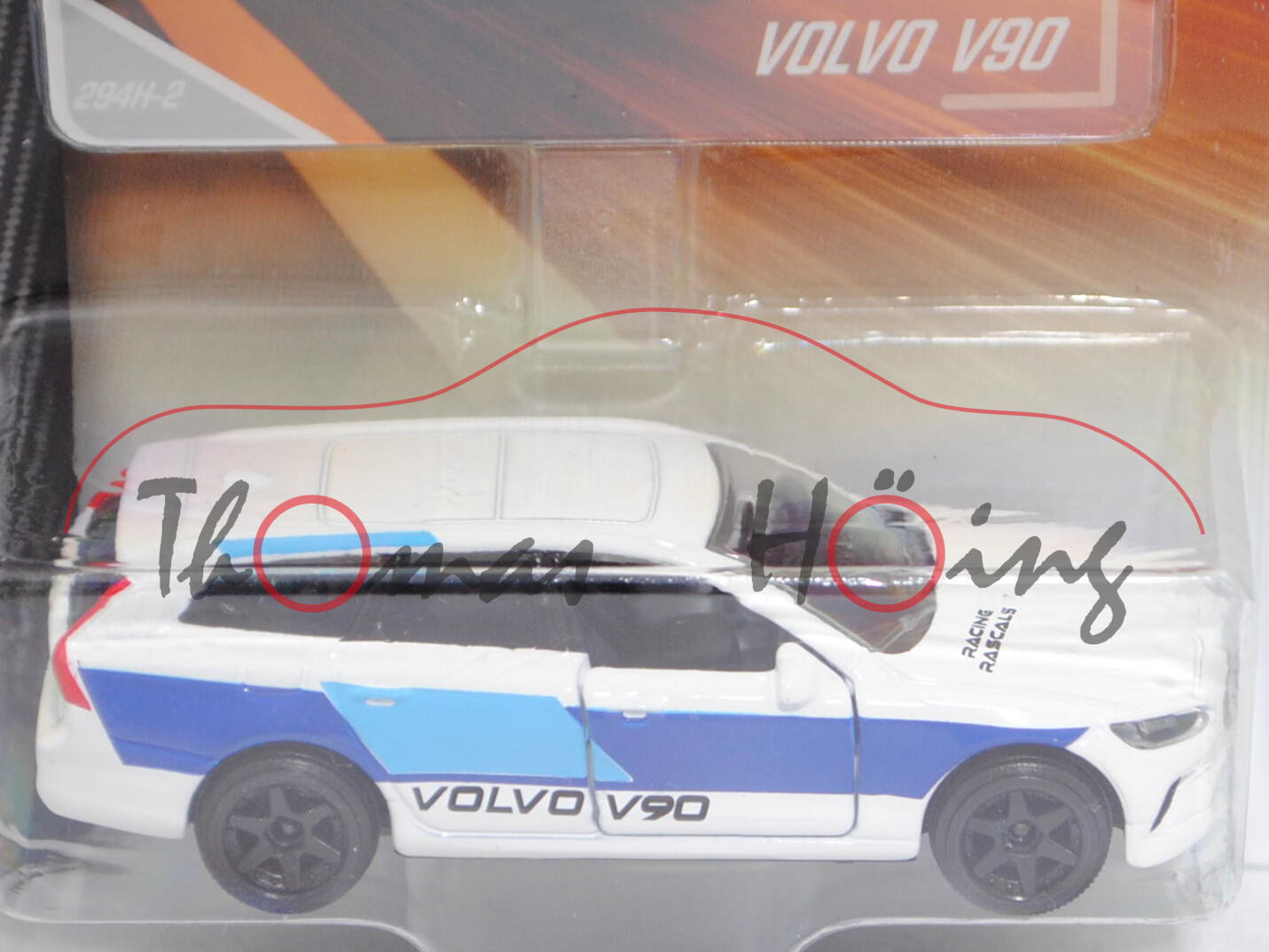 Volvo V90 Racing (Modell 2020-2021), weiß, RACING / RASCALS, Nr. 294H-2, majorette, 1:61, Blister