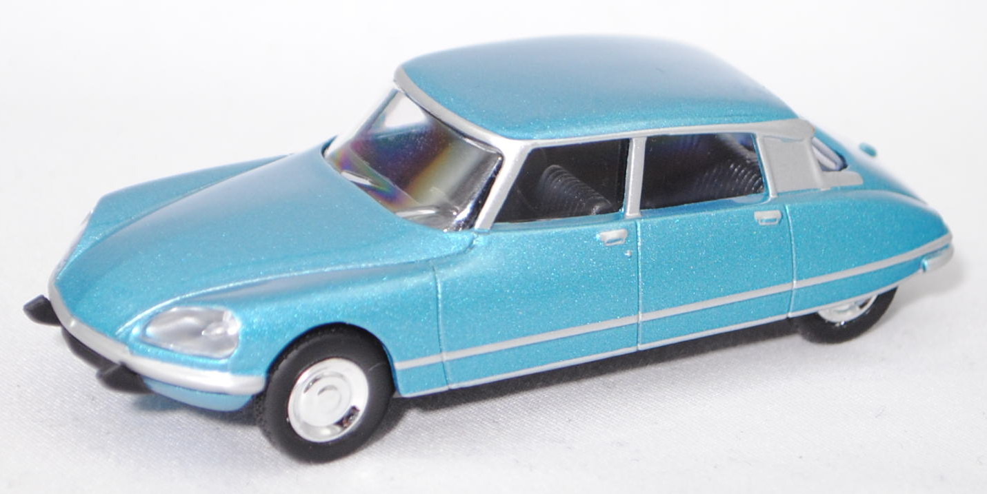 Citroen DS 23 Pallas (2. Gen. D-Modelle, Modell 1972-1975), blaumetallic, Norev SERIE 700, 1:58, mb