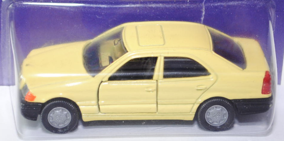 Mercedes C 220 (Baureihe W 202), Modell 1993-1995, blaßgelb, innen schwarz, Lenkrad schwarz, Kardanw