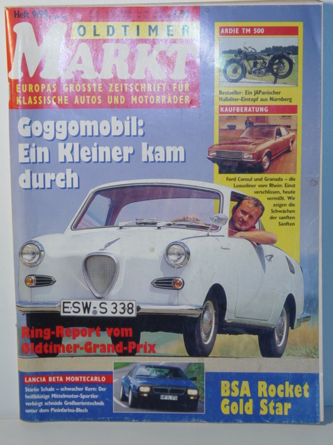 MARKT EUROPAS GRÖSSTE OLDTIMER-ZEITSCHRIFT, Heft 9, September 1993