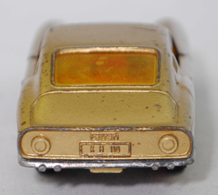 00005 Ferrari Berlinetta 275 GTB (Tipo 563, 2. Serie, Long Nose / Lange Nase, Modell 1965-1966), goldmetallic, Frontscheinwerfer integriert, Bpr. 1012, W-Germ, R11, SIKU SUPER, 1:56, vsc