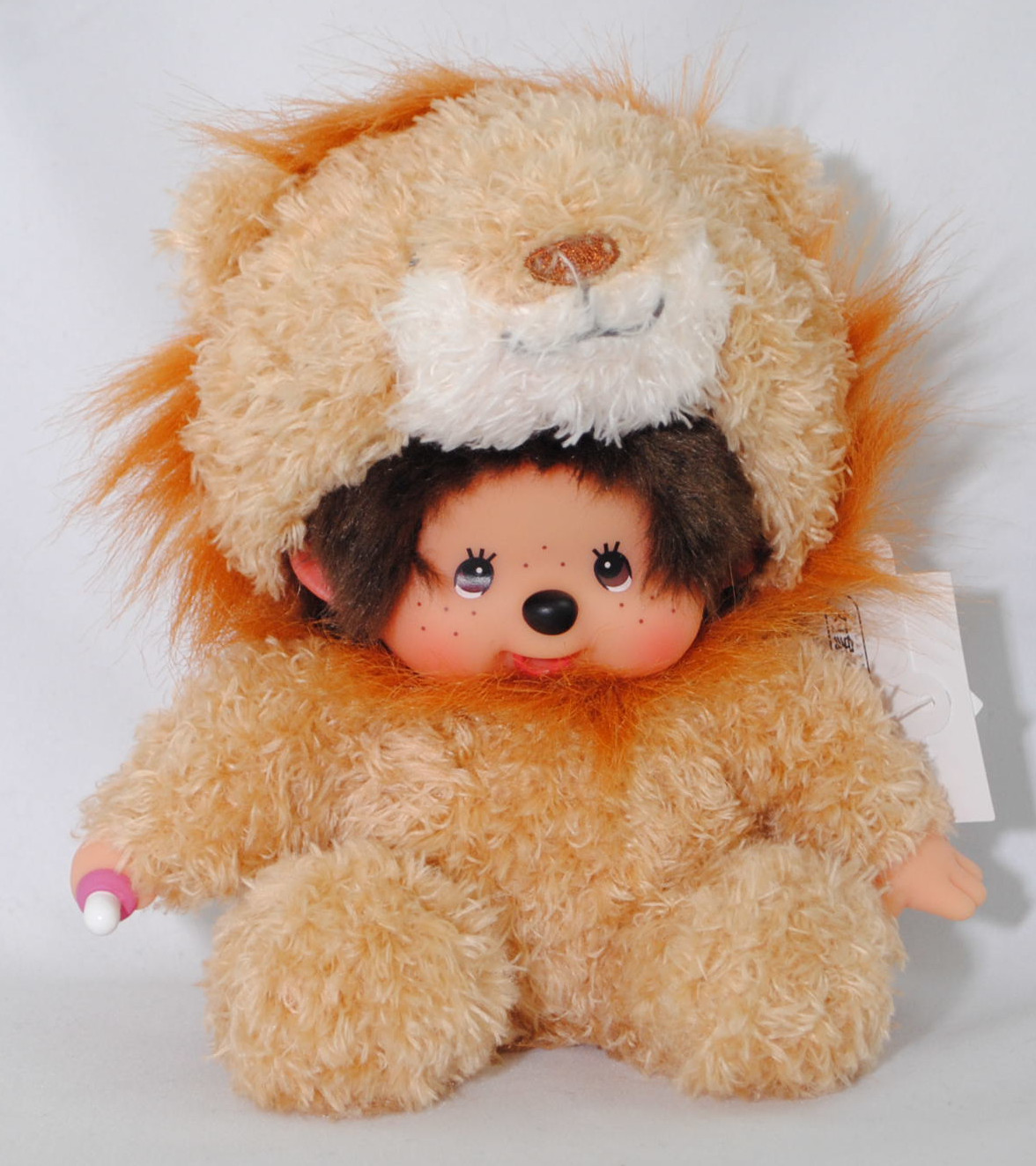 Monchhichi Sitting Lion (Monchhichi als flauschiger Löwe), 20 cm groß, Sekiguchi (Limited Edition) (EAN 4905610245789)