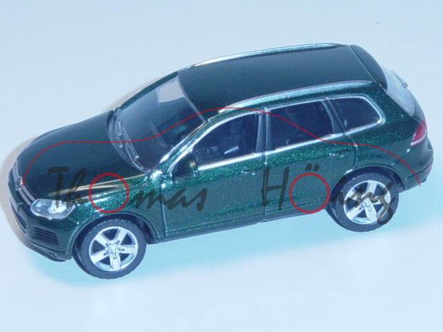 VW Touareg, highland green, 1:50, Norev, Werbeschachtel