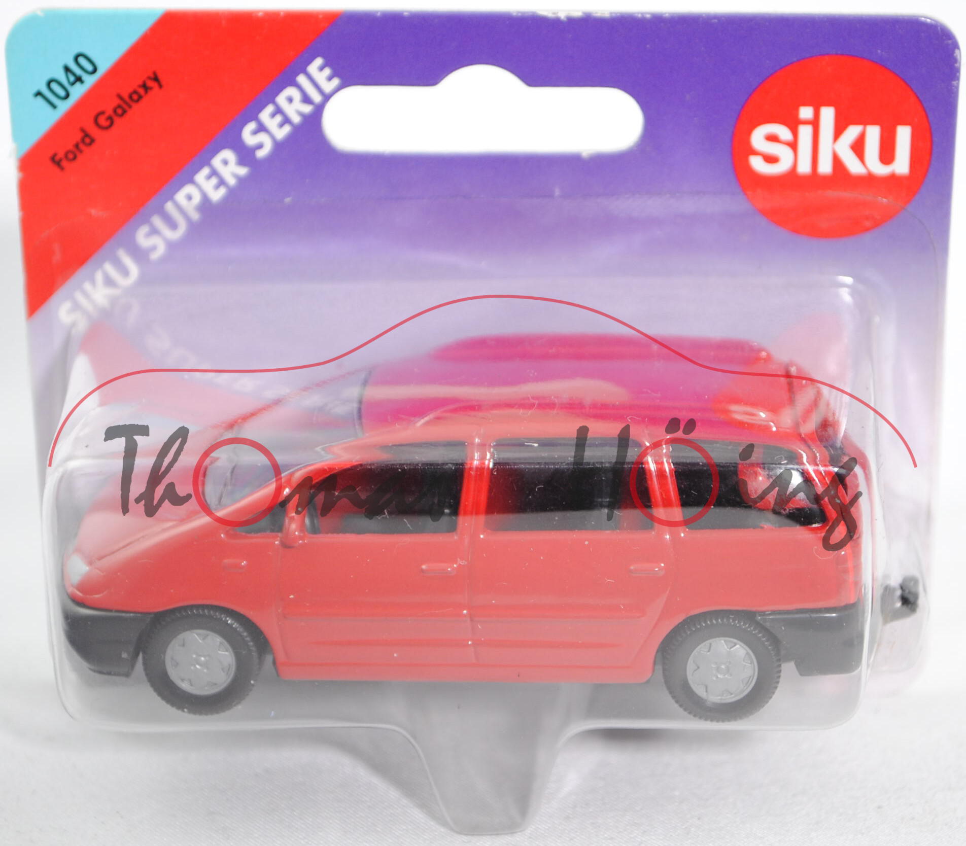 Ford Galaxy 2.8 V6 (Typ WGR, Modell 1995-2000), signalrot, innen schwarz, Lenkrad schwarz, Bpr. FORD