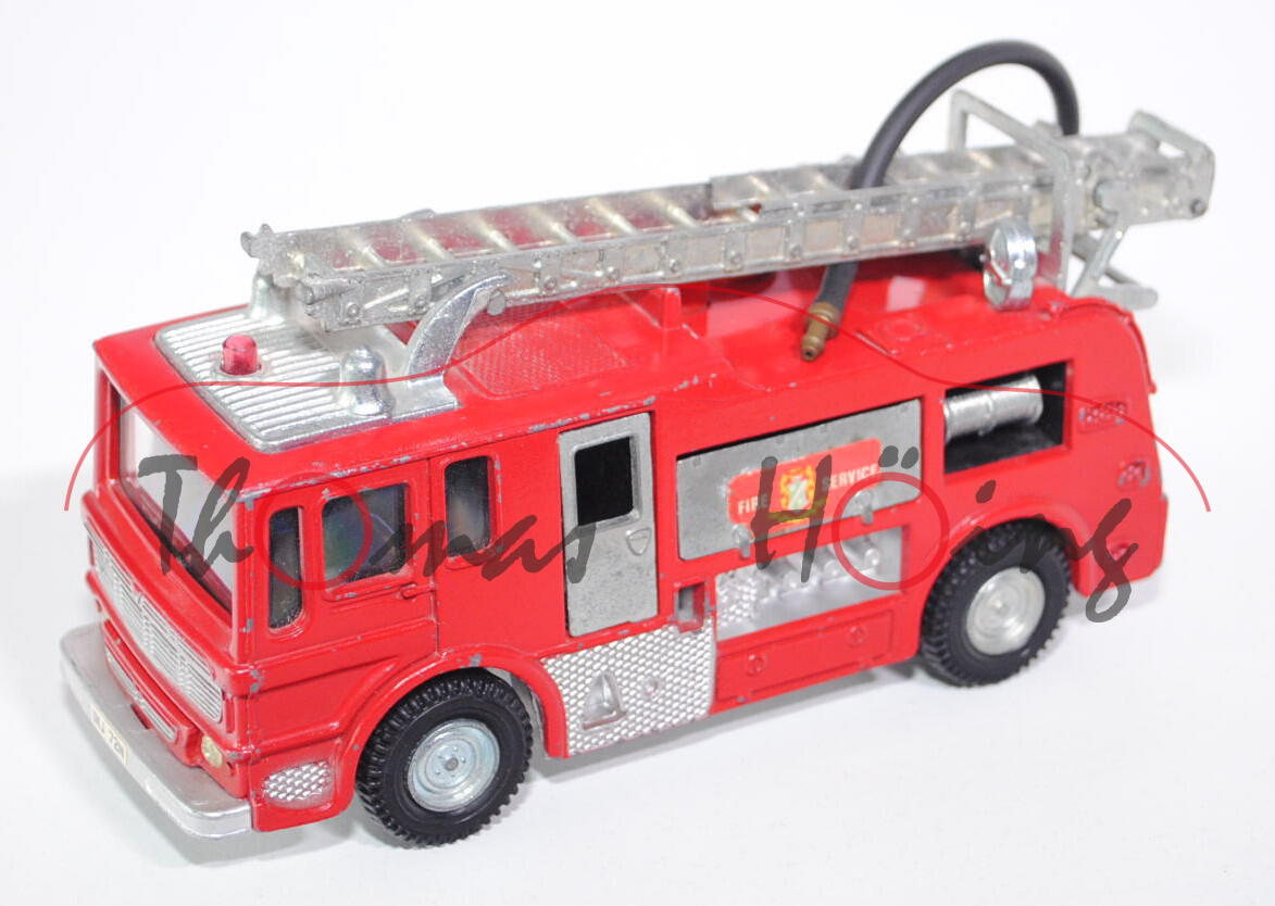 Merryweather Marquis Fire Tender (Feuerwehr Leiterwagen), Modell 1970-1979, karminrot/silber, FIRE S