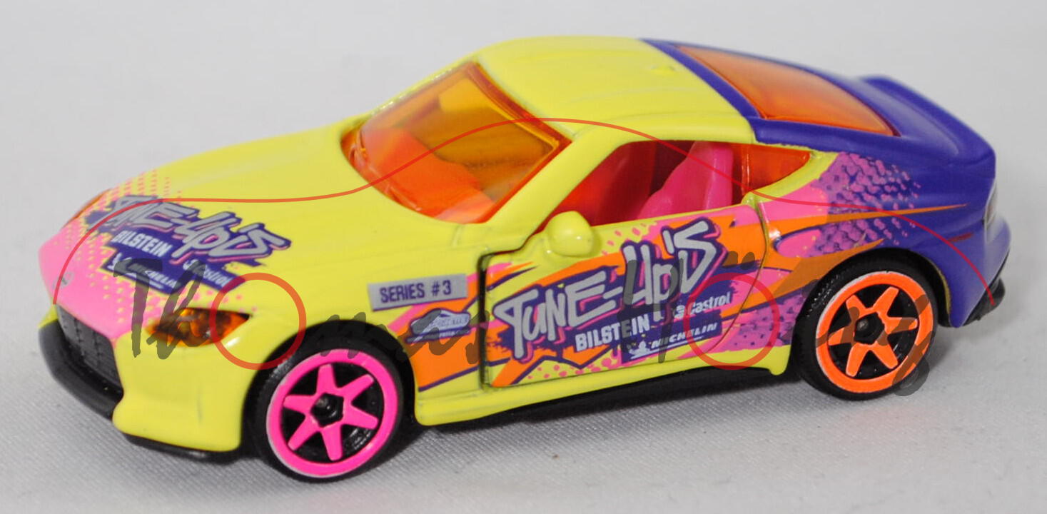 Nissan Z Performance (Typ RZ34, Modell 2022-) FIRECRACKER / RACING, gelb, majorette, 1:58, mb