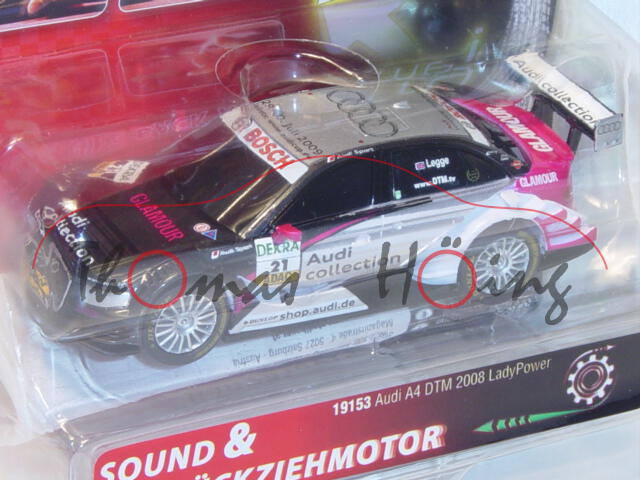 Audi A4 DTM 2009, Mj. 2008, schwarz/silber/erikaviolett, Audi / collection, Nr. 21, Legge, Carrera,