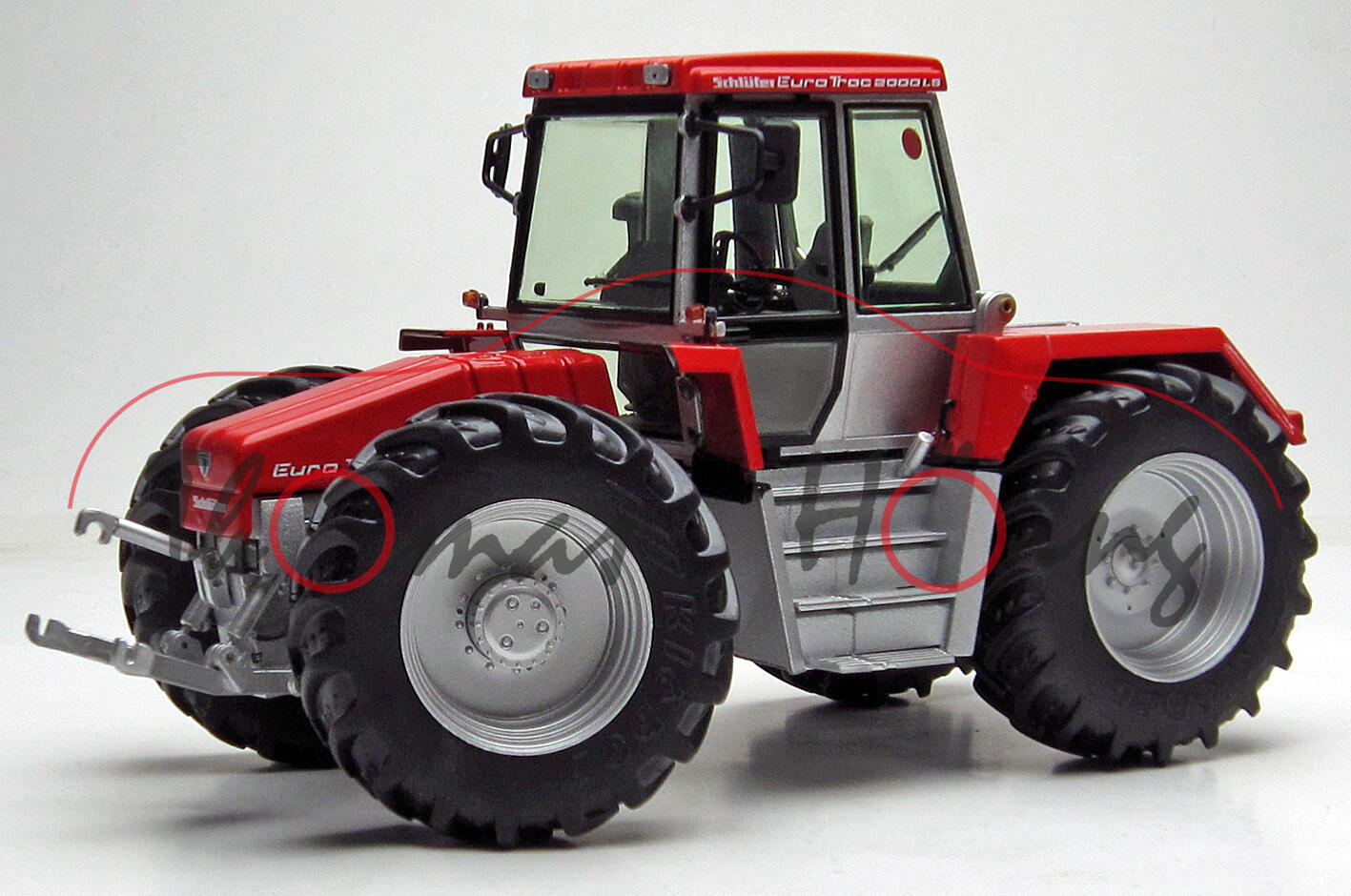 Schlüter Euro Trac 2000 LS (Modell 1993-1995), Schlüter rot/silber, Kabine kippbar, weise-toys, 1:32