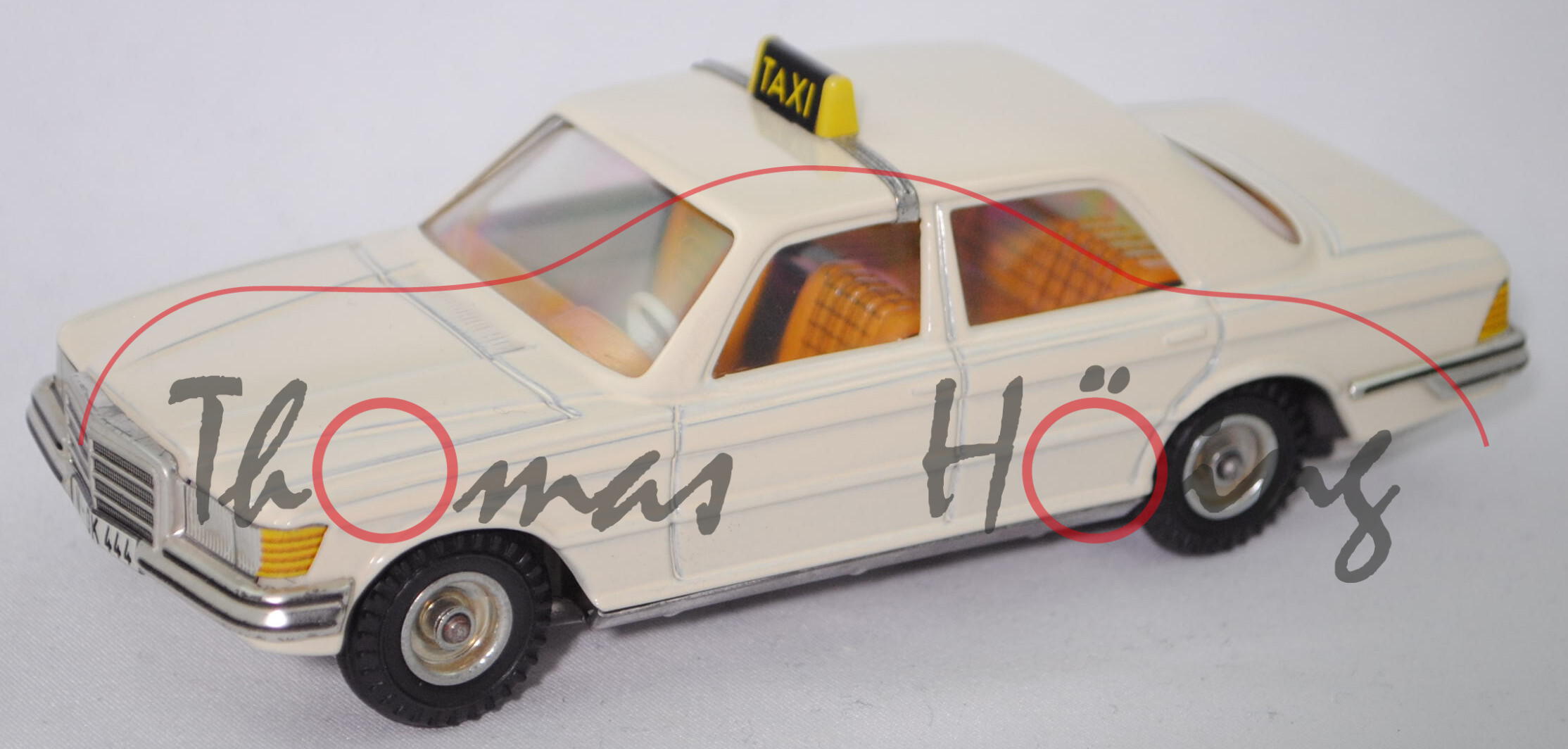 Mercedes-Benz 280 SE (W 116, Modell 1972-1976) Taxi, hellelfenbein, CKO Kellermann, ca. 1:36