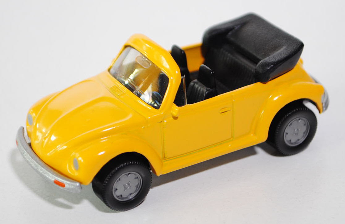 00003 VW Käfer 1303 LS Cabrio (Typ 13, Modell 1975-1979), signalgelb, innen schwarz, Lenkrad schwarz