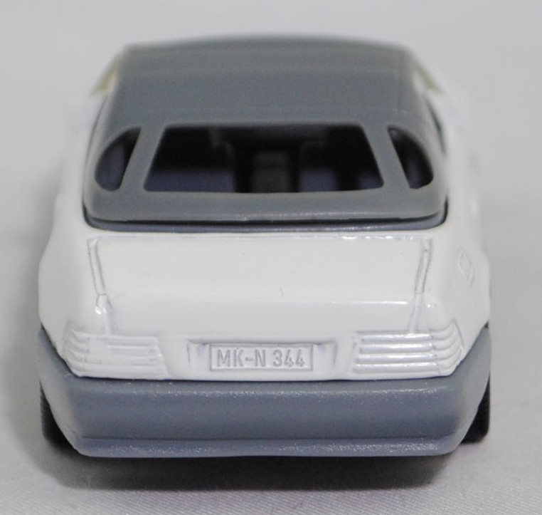 00004 Mercedes-Benz 500 SL mit Verdeck (Hardtop) (R 129, Modell 1989-1992), reinweiß/fehgrau, Scheibe seitlich  reinweiß, Heckklappe ohne Stern, Hong, B7, SIKU SUPER, 1:55, m