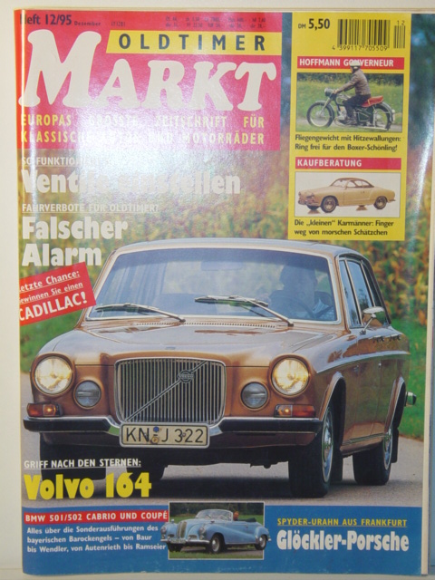 MARKT EUROPAS GRÖSSTE OLDTIMER-ZEITSCHRIFT, Heft 12, Dezember 1995