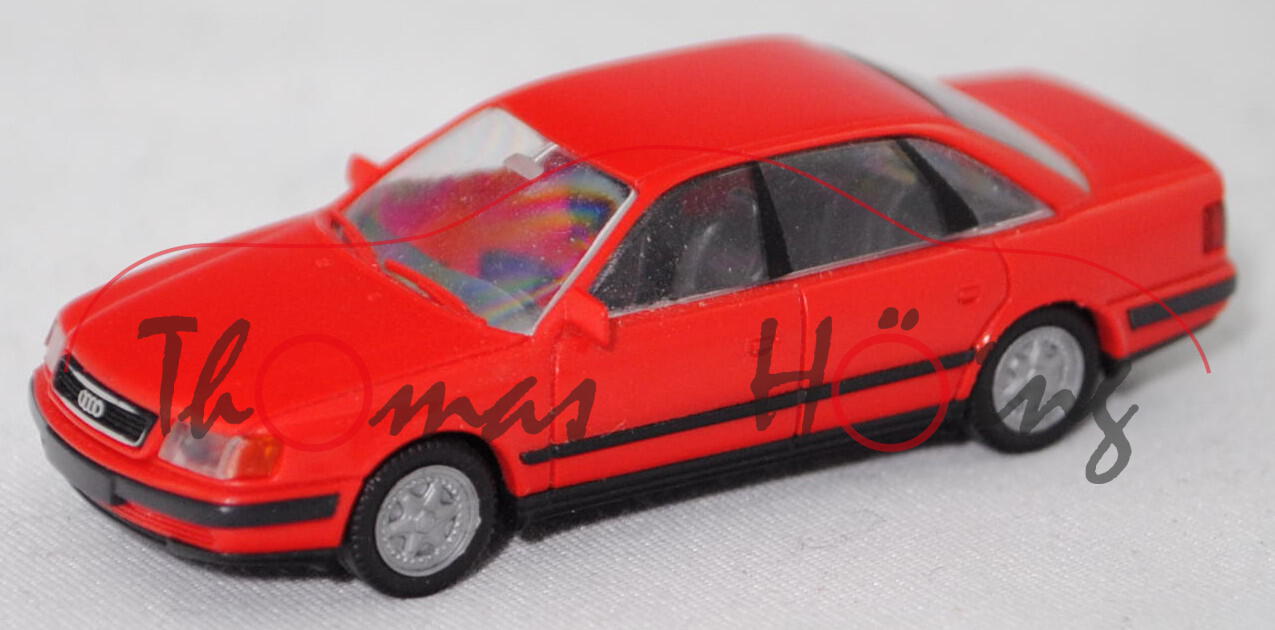 Audi 100 quattro 2.8 E (Baureihe C4, Modell 90-94), rot, Speedline-Felgen, Rietze, 1:87, mb (Umbau)