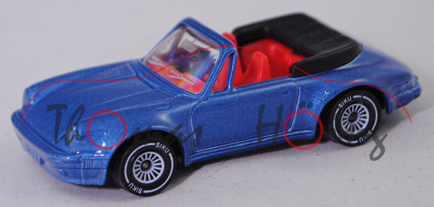 Porsche 911 Carrera 3.2 Cabriolet (G-Modell, Modell 1983-1989), blass-hell-violettblaumetallic, Bpr. mit CE-Zeichen, B4, SIKU, 1:54, m-