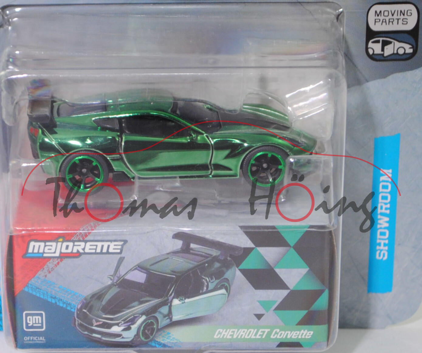 Chevrolet Corvette C7.R (C7, Modell 2014-2019) (Nr. 961O), dunkel-minzgrünmetallic, mit Sammelschachtel, majorette, 1:60, Blister (SHOWROOM DELUXE CARS)