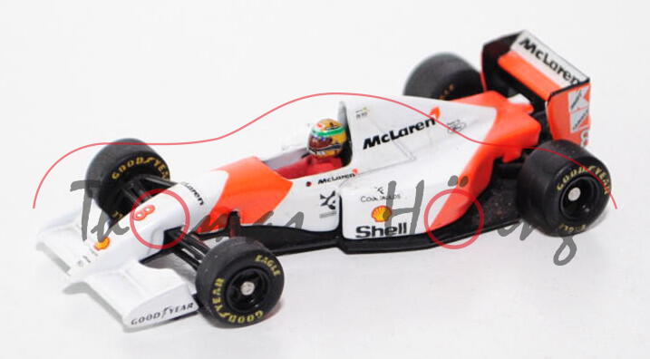 McLaren MP4/8, reinweiß/leuchtrot, Formel 1 Saison 1993, Team: Marlboro McLaren (2. Platz), Nr. 8, F