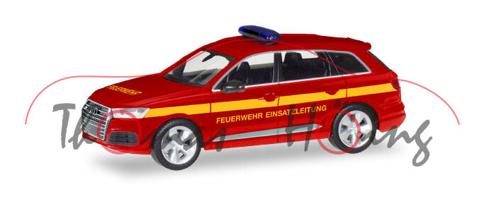 Audi Q7 (Typ 4M, Mod. 15-) Feuerwehr Einsatzleitung, rot, FEUERWEHR EINSATZLEITUNG, Herpa, 1:87, mb