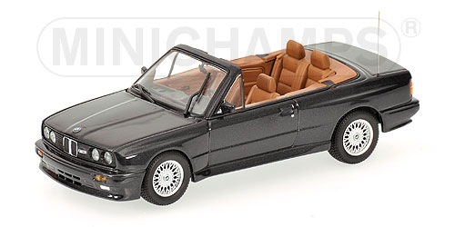 BMW M3 Cabriolet (E30), Modell 1988-1991, diamantschwarz metallic, Minichamps, 1:43, PC-Box