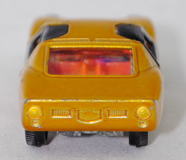 00006 Ford GT40 (Mk I bzw. Mark 1, Modell 1965-1967), Karosserie hell-honiggelbmetallic, Türen schwarz, Bpr. V 296 / W-Germ, Verglasung klar, R11, SIKU SUPER, 1:57, m-