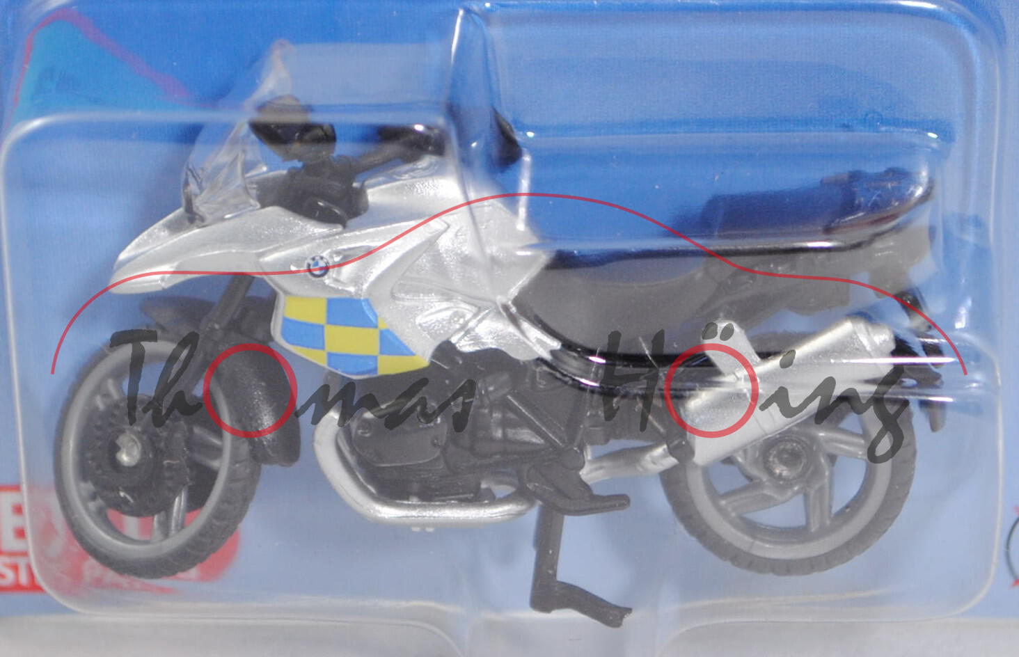 00600 GB BMW R1200 GS (Typ K25, Mod. 04-12) Police Motorbike, weißaluminium, blau/gelbe Karos, P29e