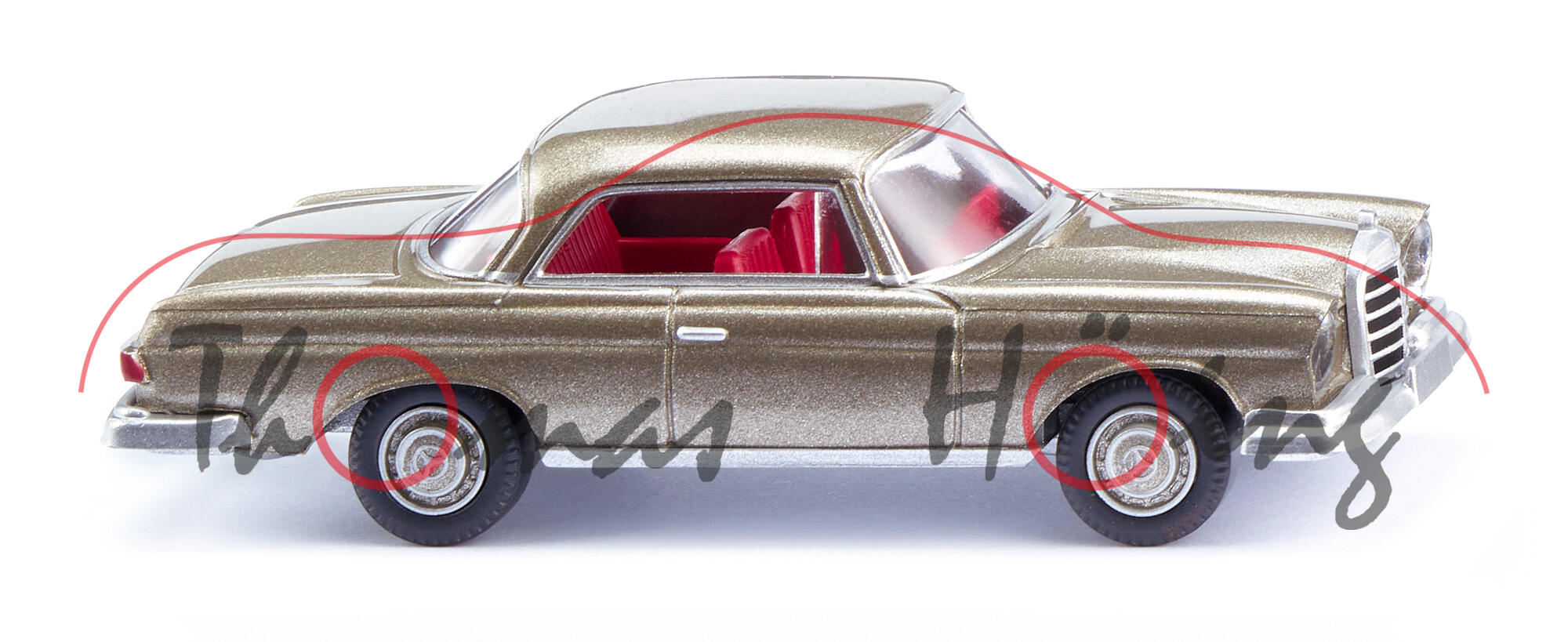 Mercedes-Benz 250 SE Coupé (Baureihe W 111, Modell 1965-1967), Karosserie nerzgrau-metallic, Wiking, 1:87, mb