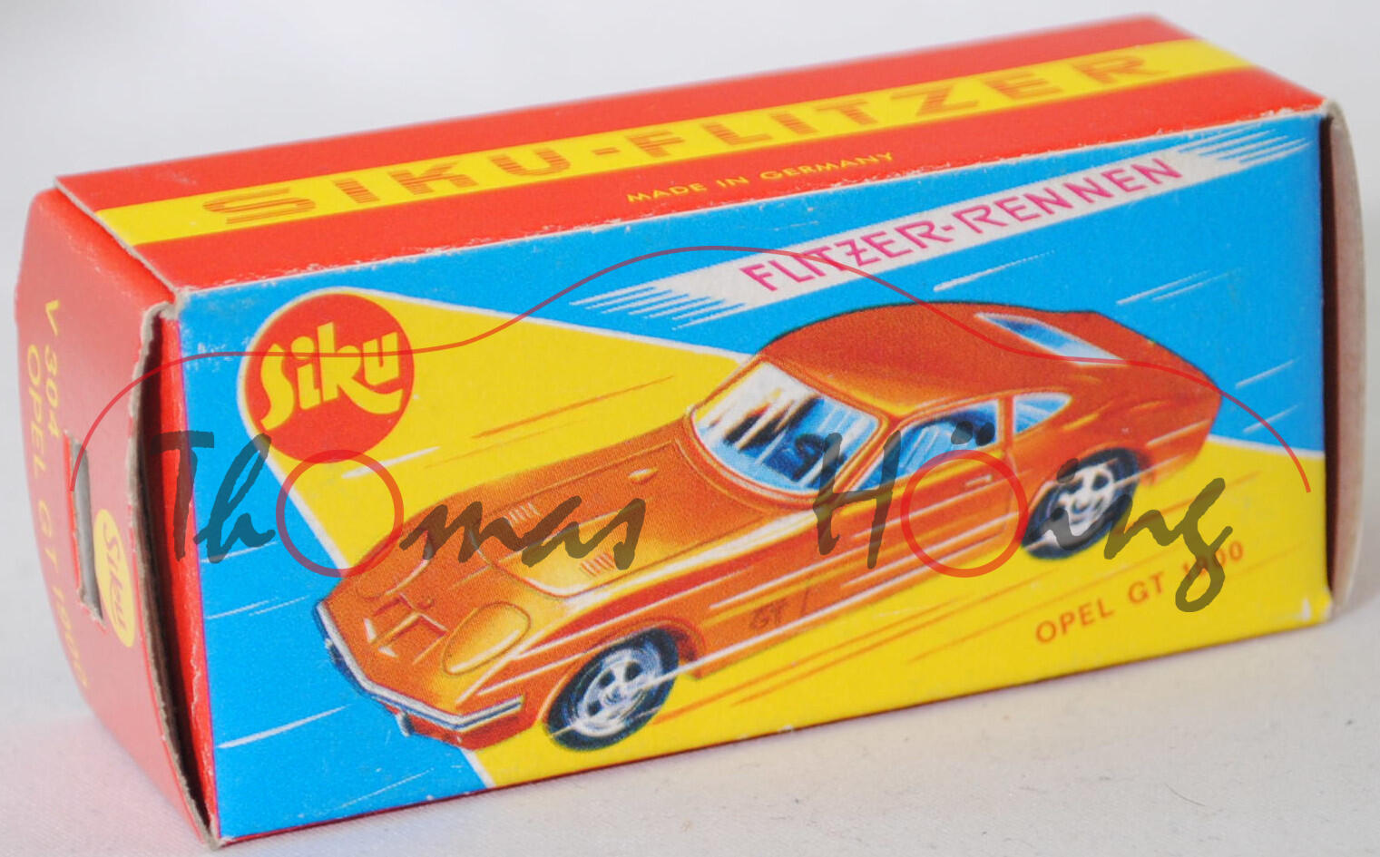 00000 Opel GT 1900 (1. Generation, Serie 1, Modell 1968-1969), verkehrsorange, Verglasung klar, R3, SIKU-SUPER-ZINKGUSS 1:60 (V-SERIE), 1:60, P5