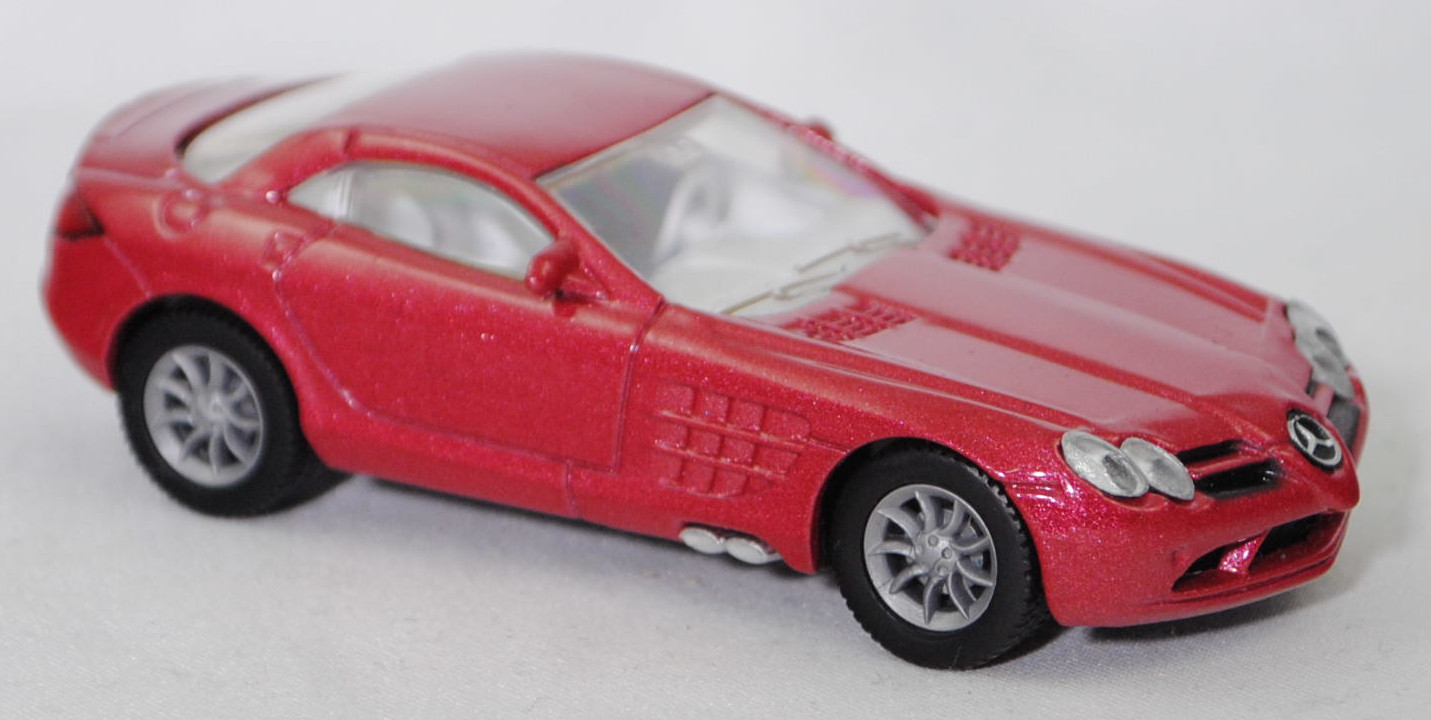 00005 Mercedes-Benz SLR McLaren (1. Generation, C 199, Modell 2004-2008), hell-braunrotmetallic, Bpr. 1004, B25a / B25b silbergrau, SIKU SUPER, 1:55, m