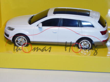 Audi Q7, Mj 05, perlmuttweißmetallic, mit Fernsteuerung, RASTAR, 1:24, mb