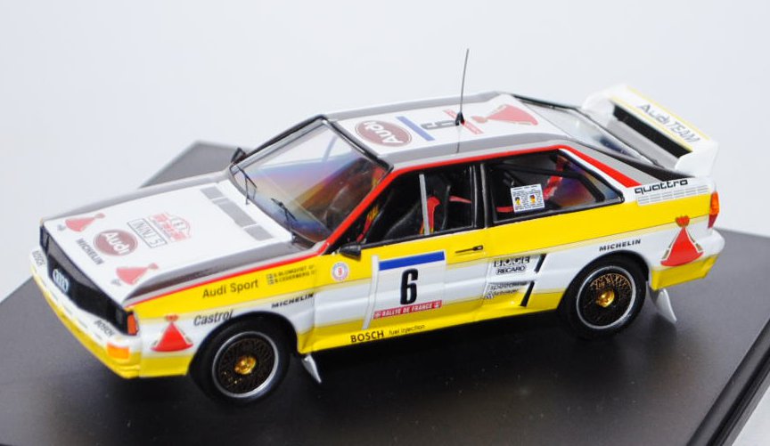 Audi Quattro, weiß, Tour de Corse 1984, Blomqvist/Cederberg, Nr. 6, 5. Platz, Trofeu, 1:43, PC-Box