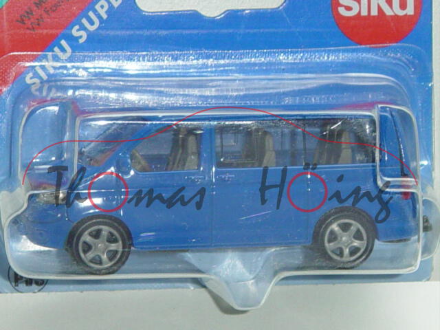 00000 VW T5 Multivan (Typ 7H, Modell 2003-2009), hell-signalblau, innen verkehrsgrau, Lenkrad verkeh