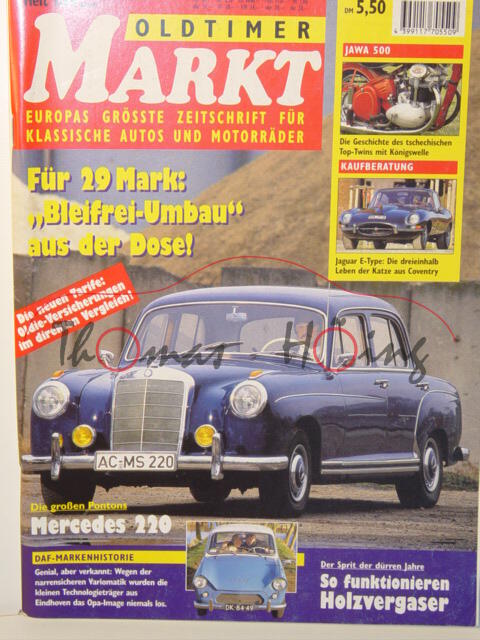 MARKT EUROPAS GRÖSSTE OLDTIMER-ZEITSCHRIFT, Heft 1, Januar 1995