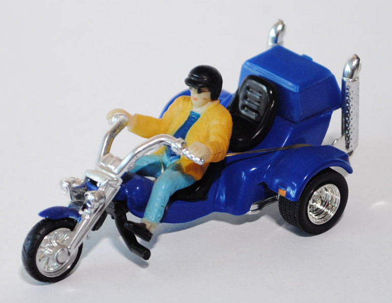 00000 Trike, hell-ultramarinblau, mit Fahrer