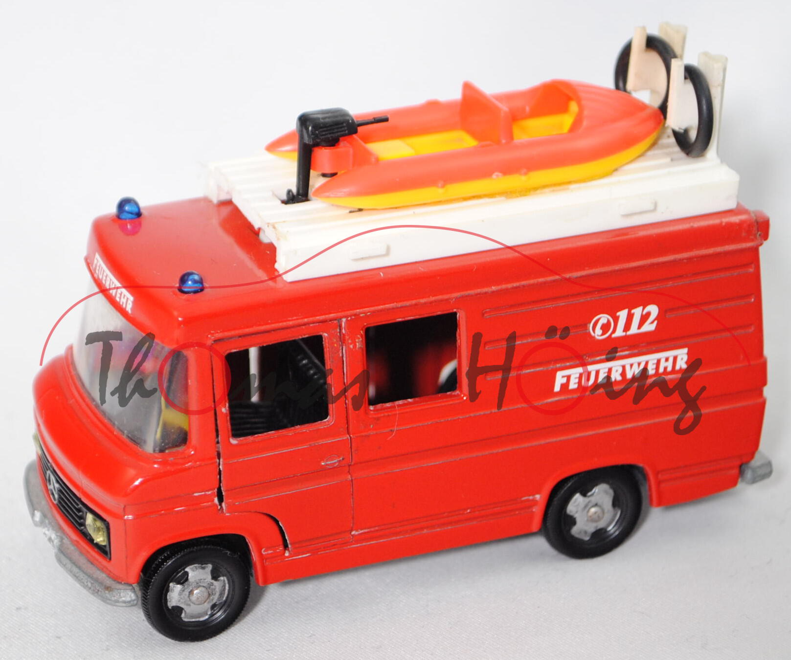 000000 Mercedes-Benz L 406 D (Mod. 68-74) Wasserrettung, rot, C 112 / FEUERWEHR, SIKU, 1:60, Umbau