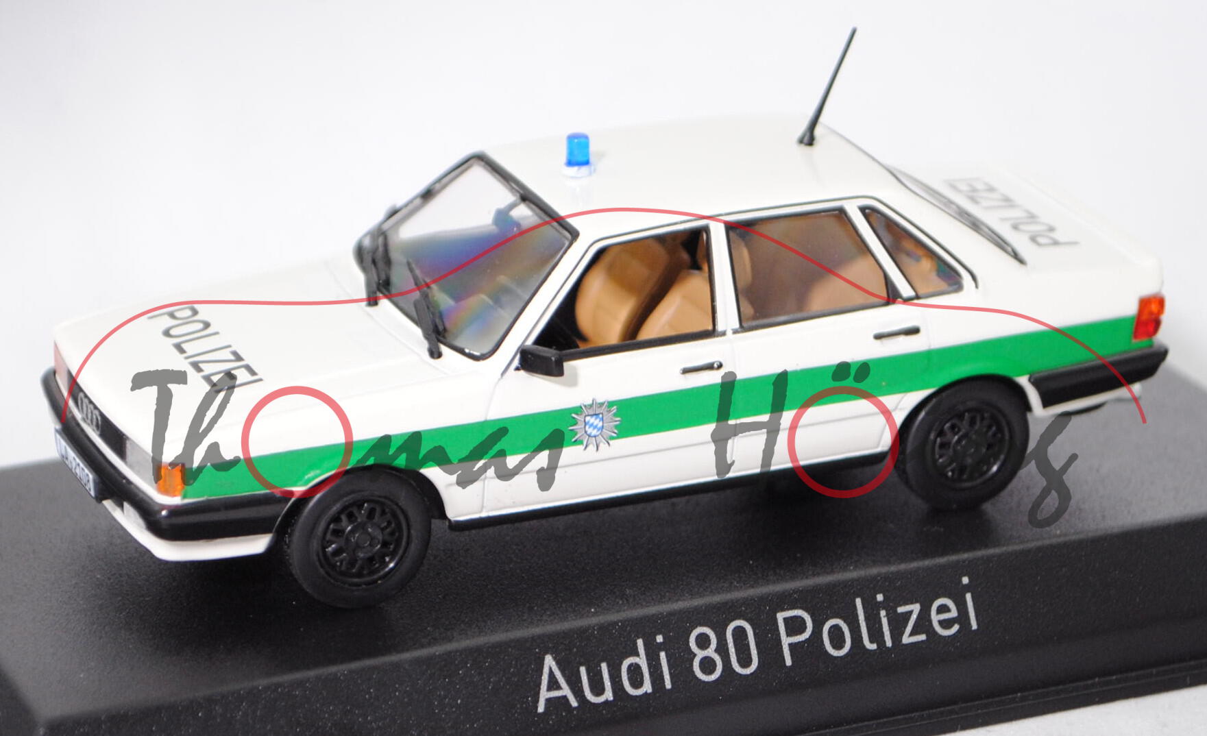 Audi 80 GTE quattro (B2 facelift, Mod. 1984-1986) Polizei Niederkaltenkirchen, weiß, Norev, 1:43, mb