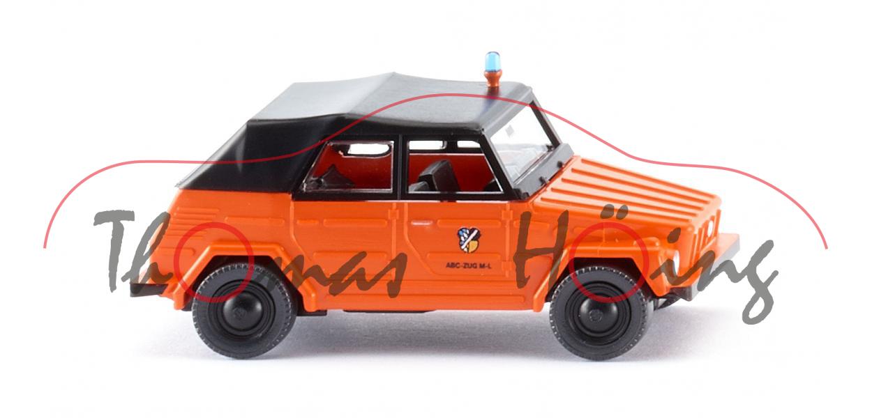 Erkundungskraftwagen - VW Typ 181 Kübelwagen (Mod. 1969-1980), orange, ABC-ZUG, Wiking, 1:87, mb